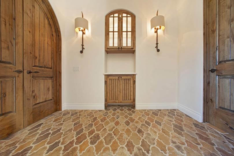 Foyer tile, upgraded tile and home.